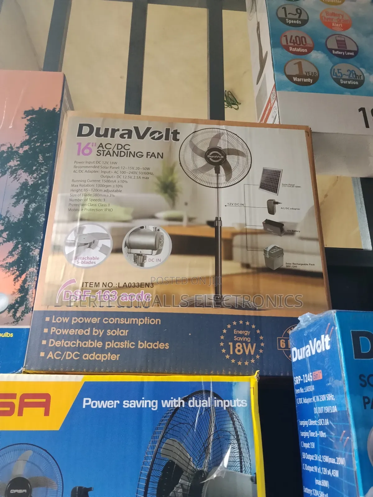 Duravolt 16 Inches Acdc Standing Fan With Round Base DSF-163dc