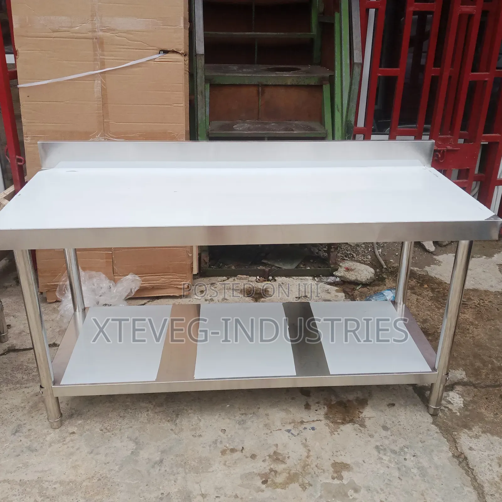 6ft Stainless Steel Working Table With Back