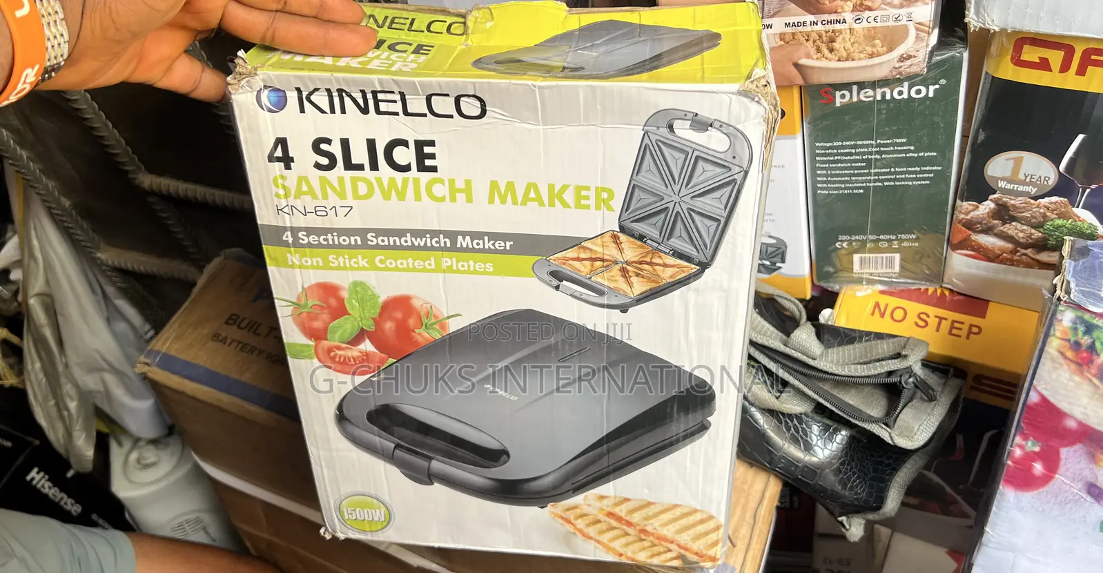 Kinelco Large Electric 4slice Bread Toaster / Sandwich Maker