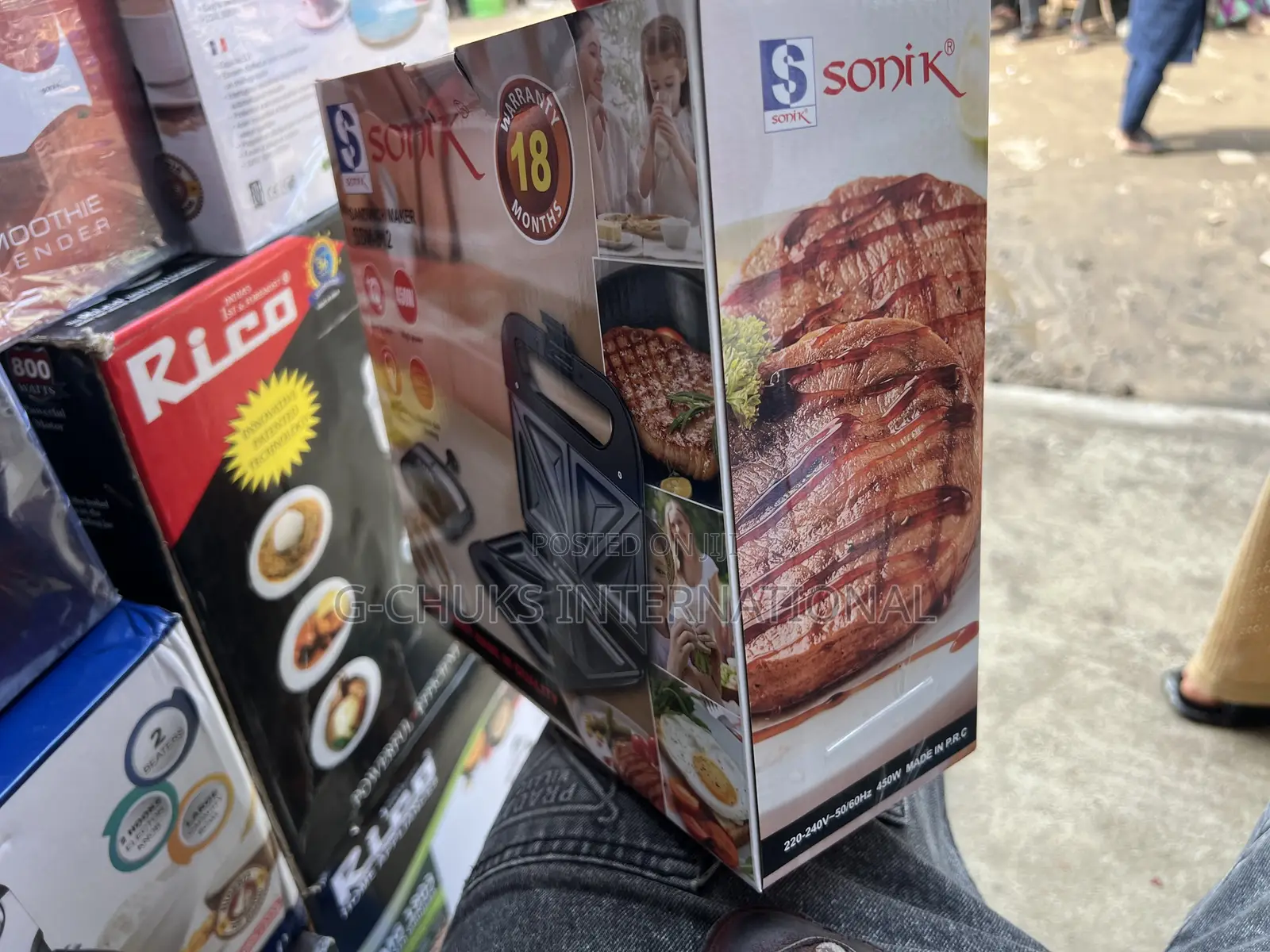 Sonik 2 Slices Sandwish Maker Machine/Bread Toaster