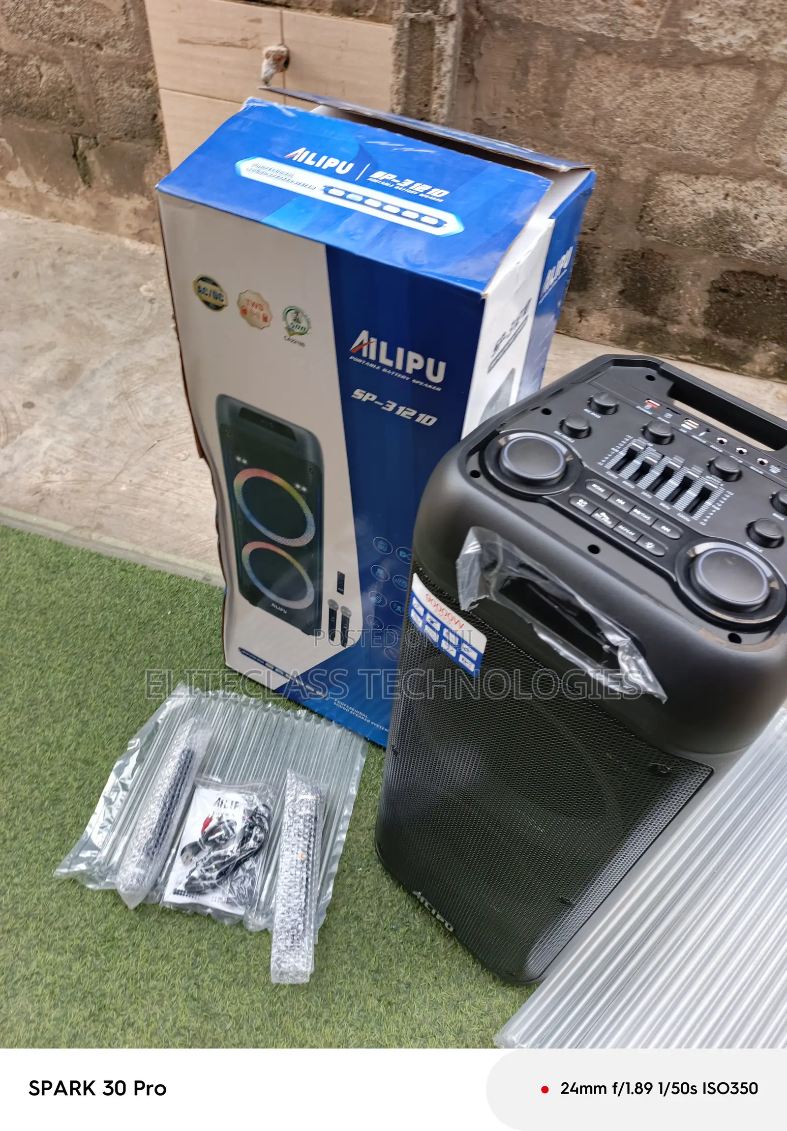 Ailipu Sp-3121d Rechargeable Bluetooth Speaker With Dual Mics