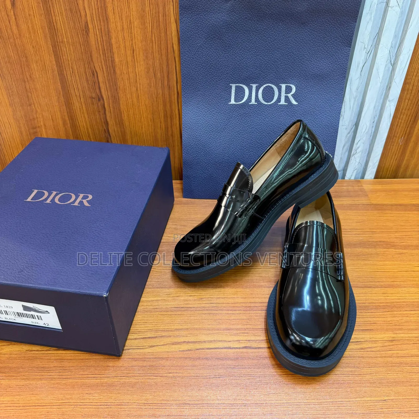 Luxury Update  
Christian Dior Black Carlo Loafers.
