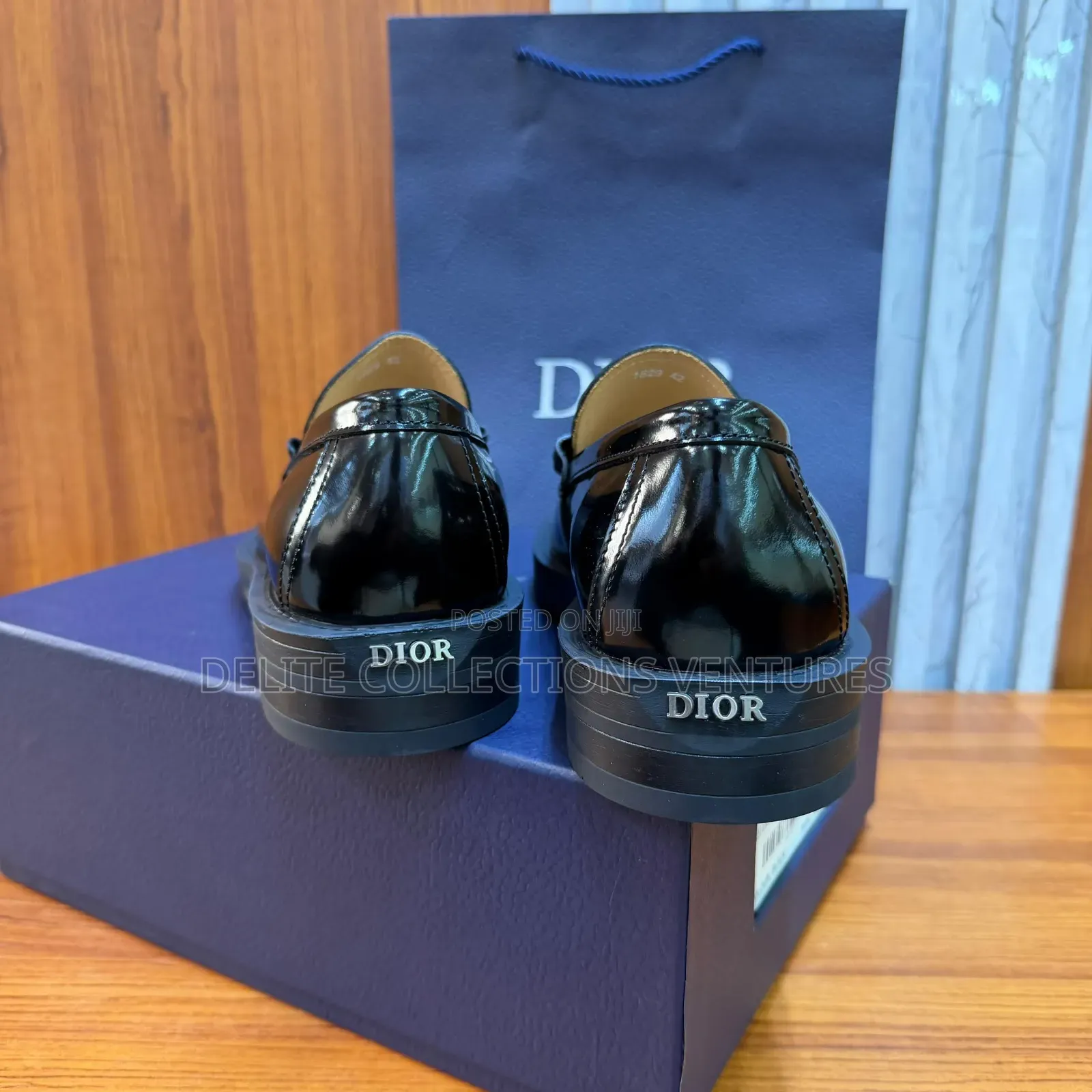 Luxury Update  
Christian Dior Black Carlo Loafers.
