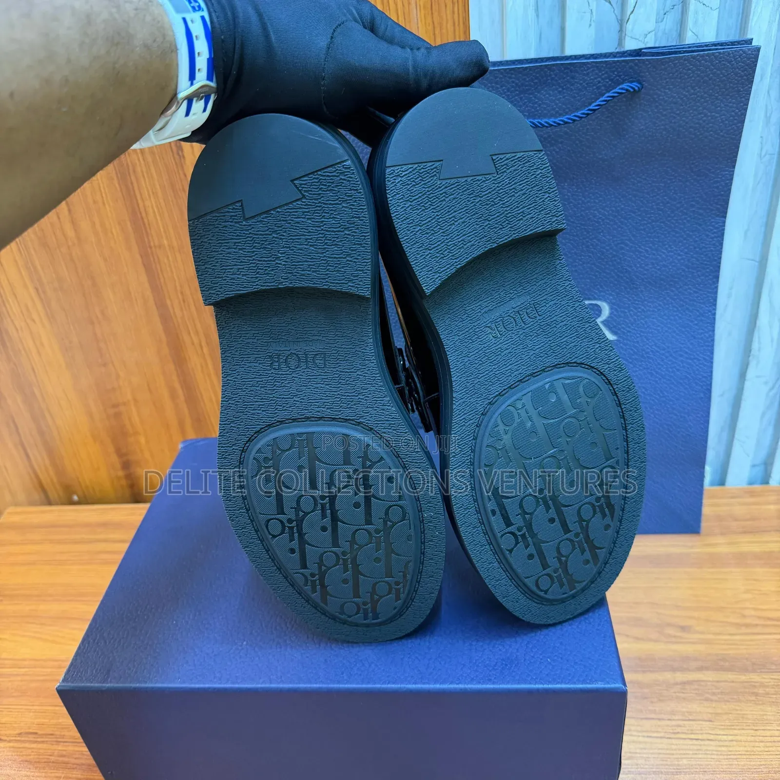 Luxury Update  
Christian Dior Black Carlo Loafers.