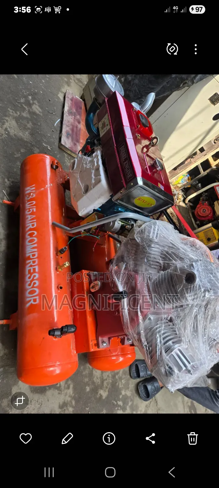 Twin-Cylinder Petrol Air Compressor