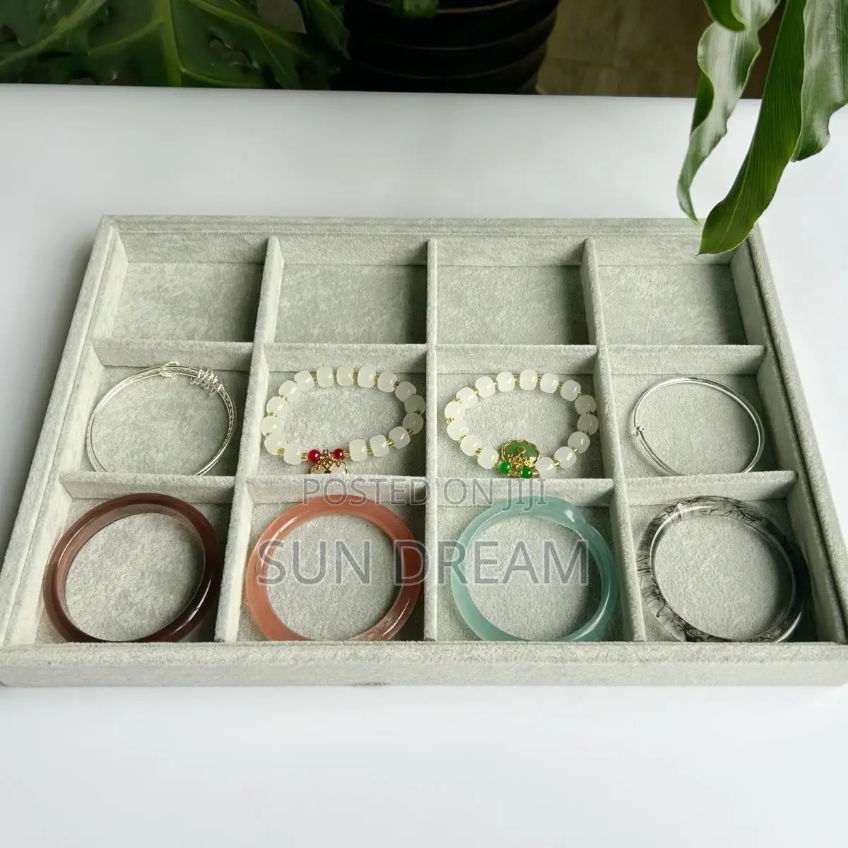 Grey Jewelry Box Bracelet Storage Box Jewelry Display