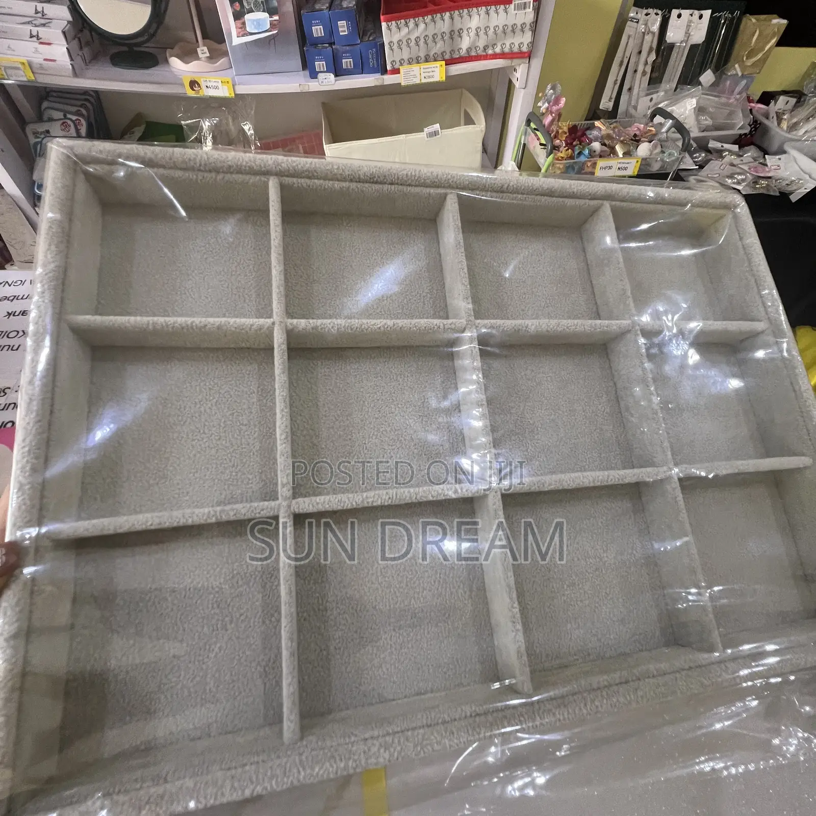 Grey Jewelry Box Bracelet Storage Box Jewelry Display