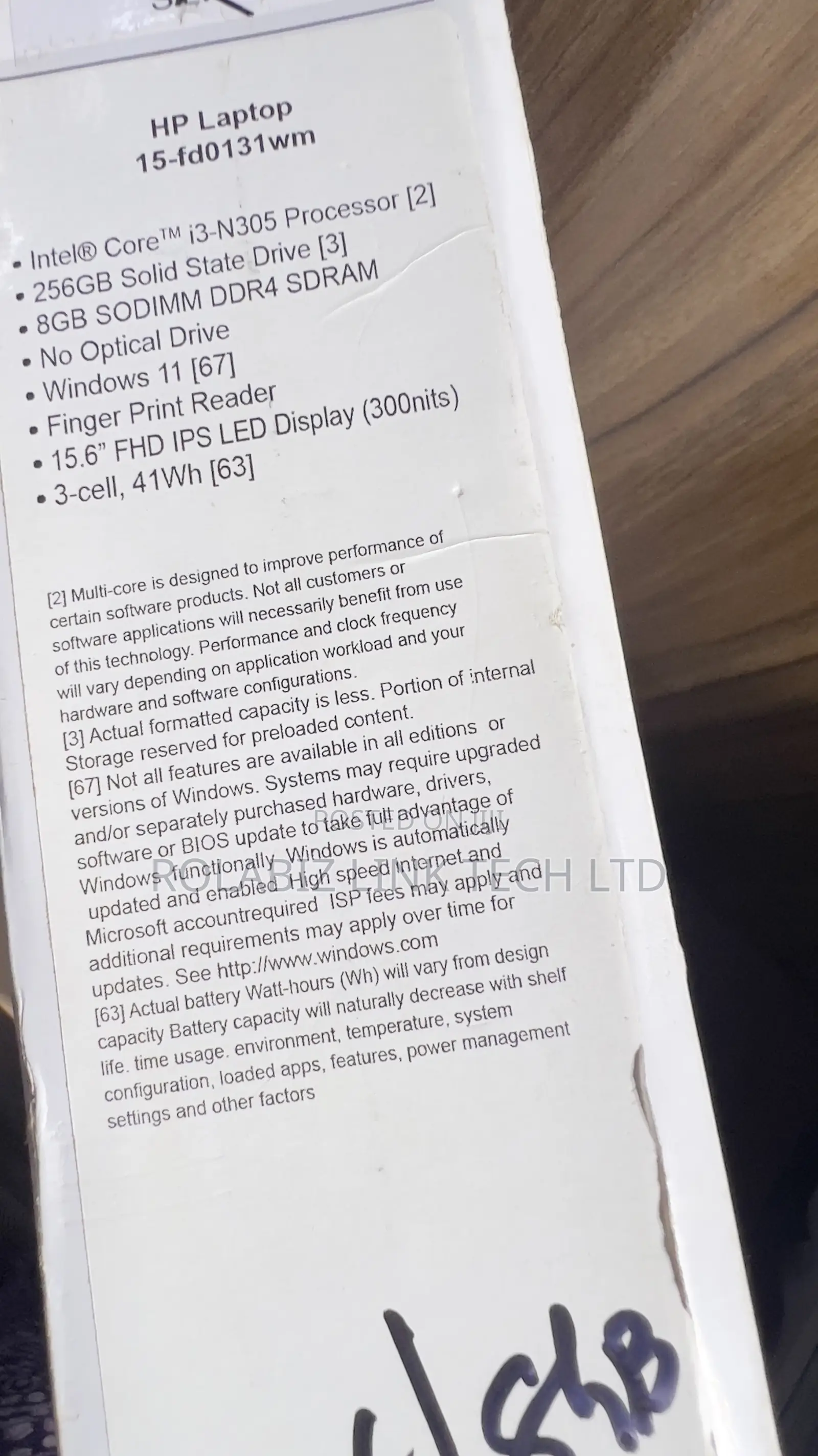 New Laptop HP 15 8GB Intel Core i3 SSD 256GB