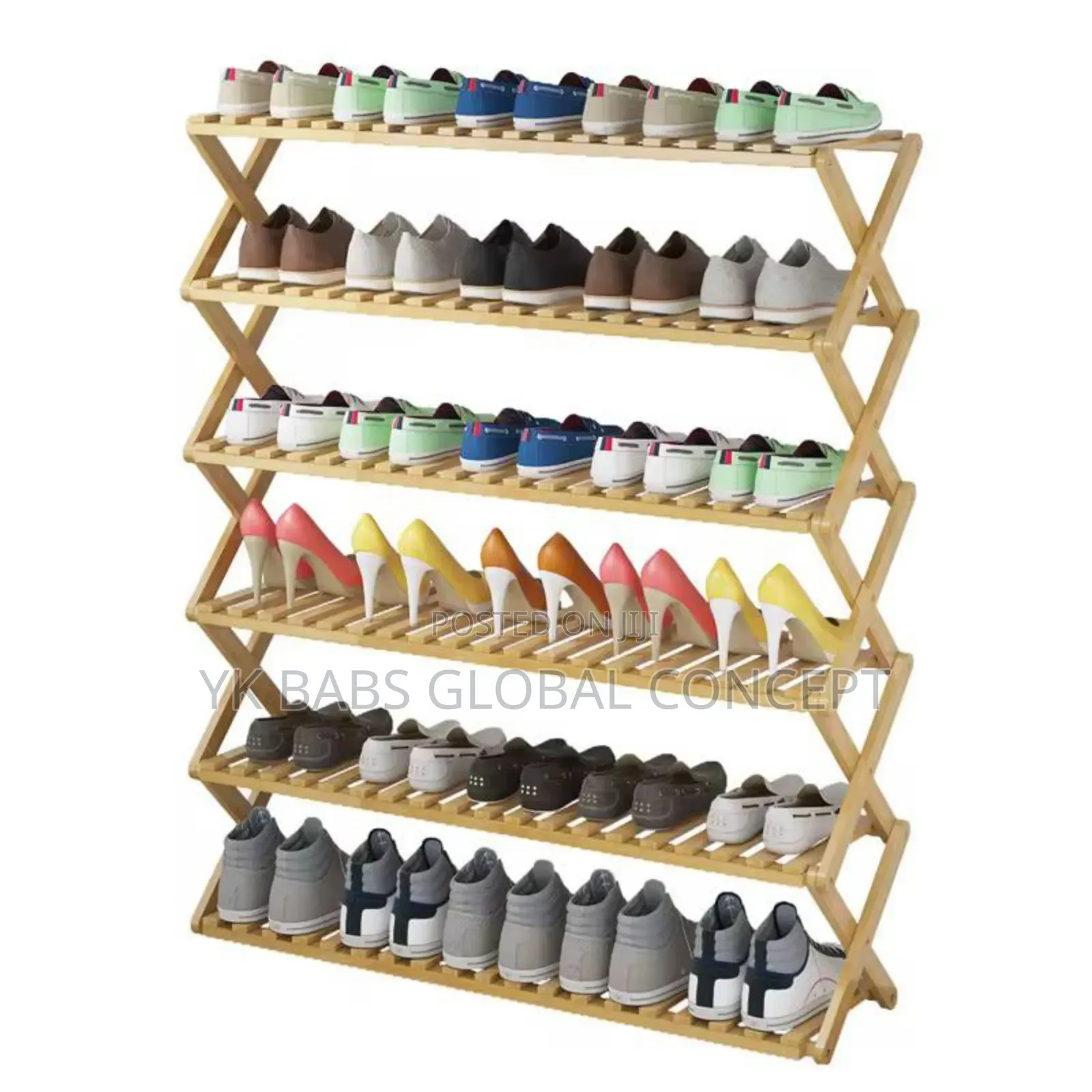 6 Layers Wooden Shoe Rack