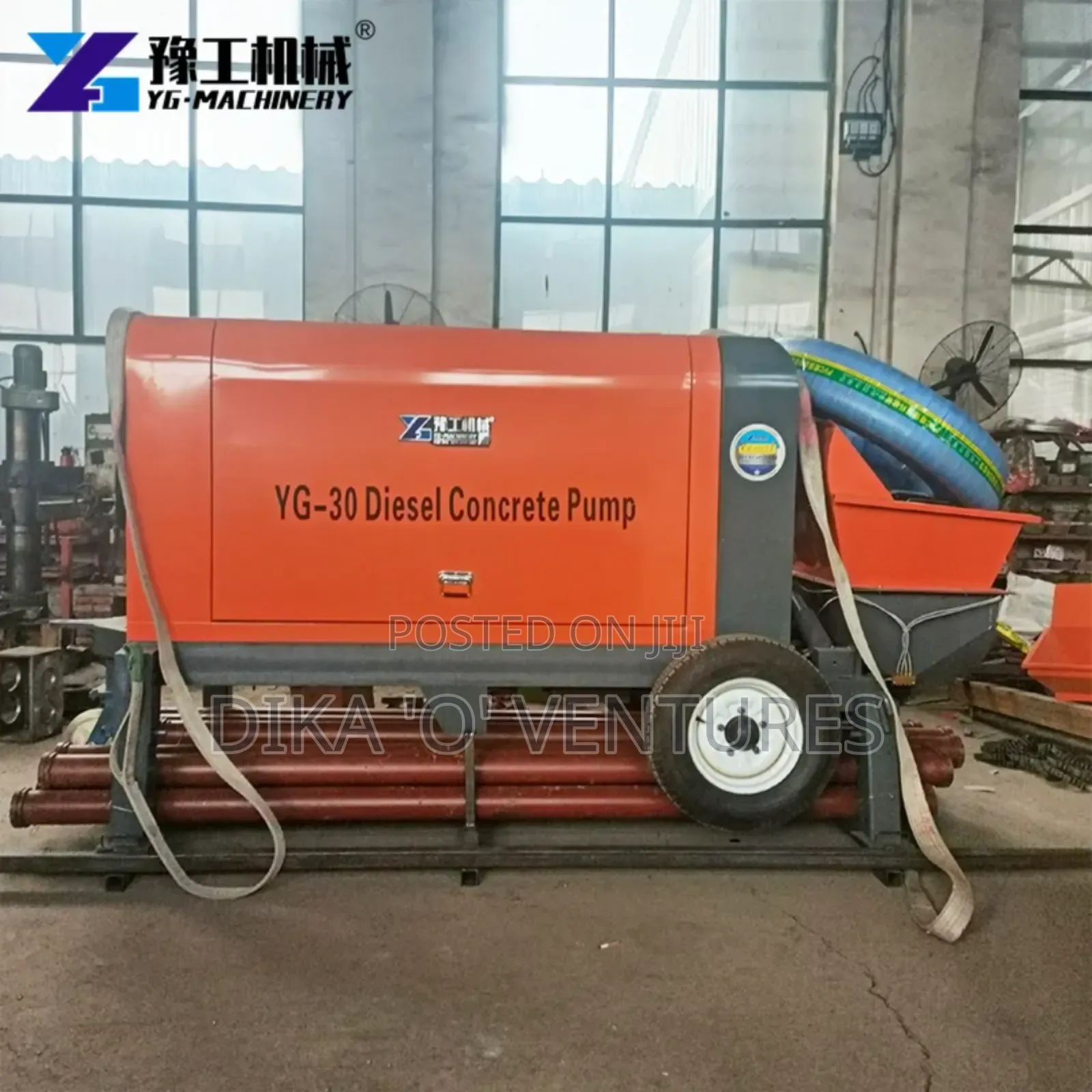 Portable Cement Concrete Pumping Machine Concrete Trailer Pump