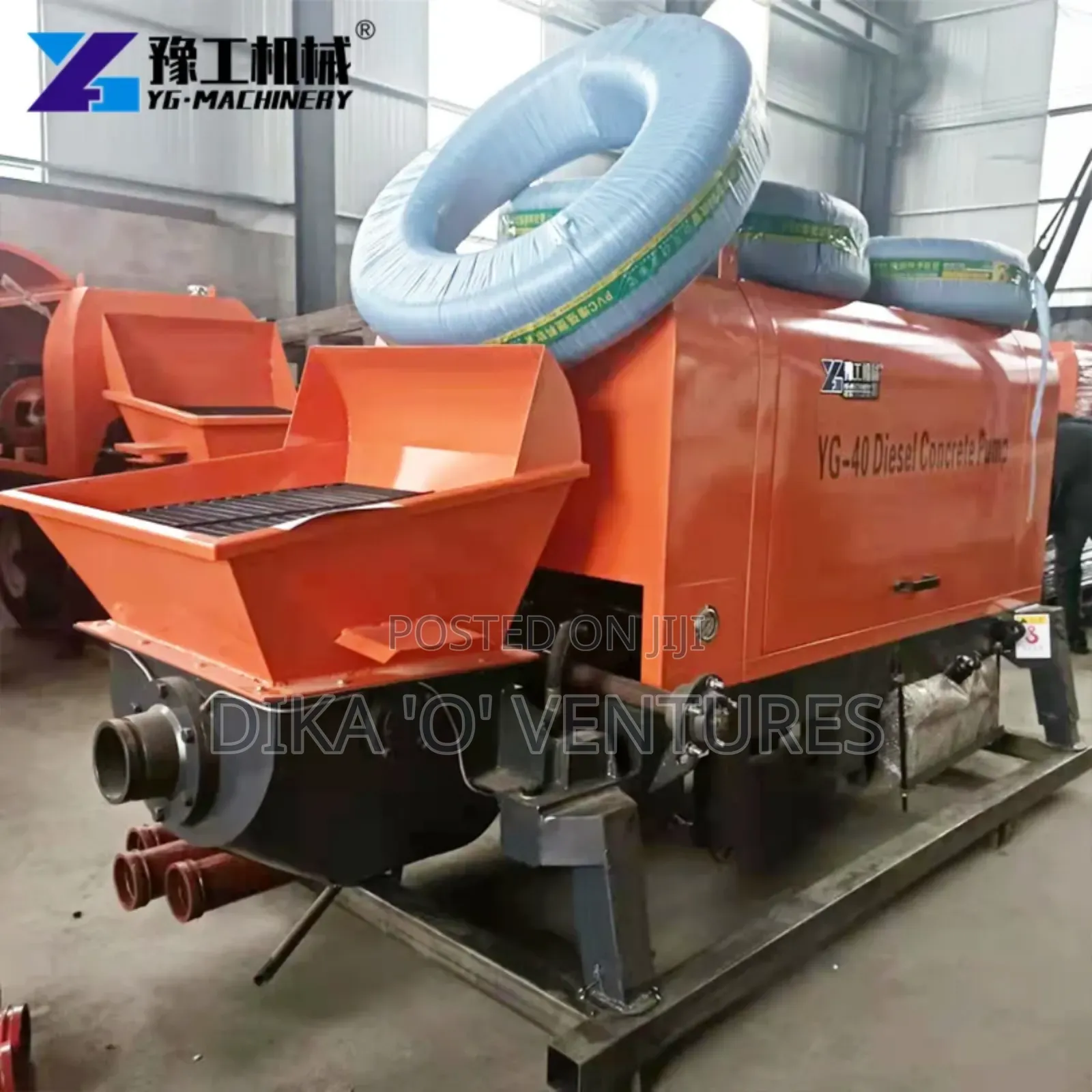 Portable Cement Concrete Pumping Machine Concrete Trailer Pump