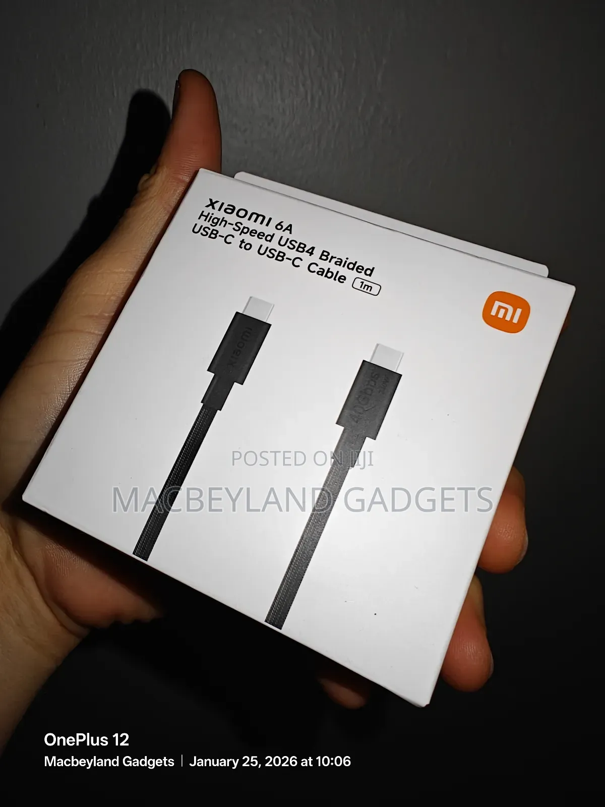 Xiaomi High Speed Braided Usb 4 Type C To Type C Data Cable