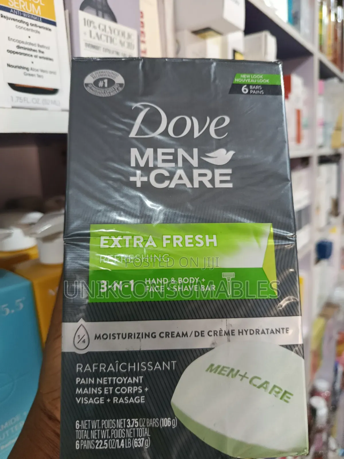 Dove Men+ Care Extra Fresh Clean Comfort 3-n-1 Hand & Body + Face 6pcs