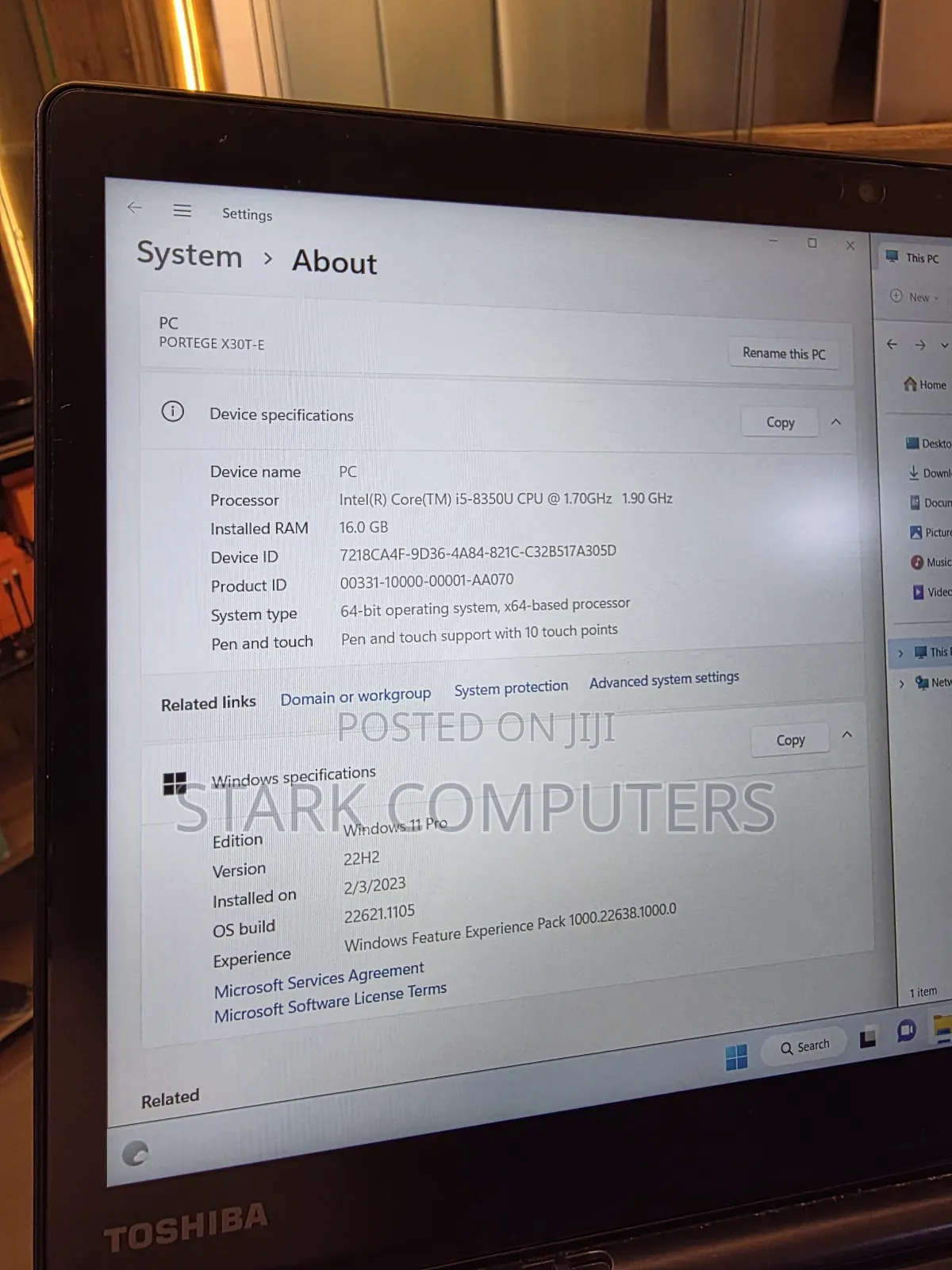 Laptop Toshiba Portege X30 16GB Intel Core I5 SSD 512GB
