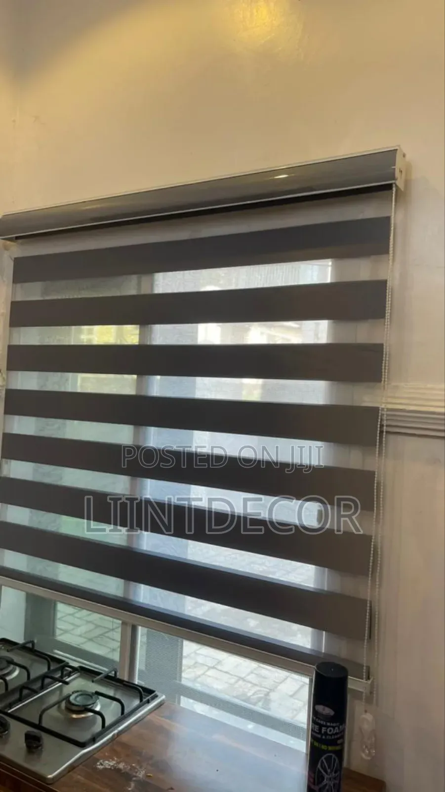 High Grade Grey Day and Night Window Blinds.