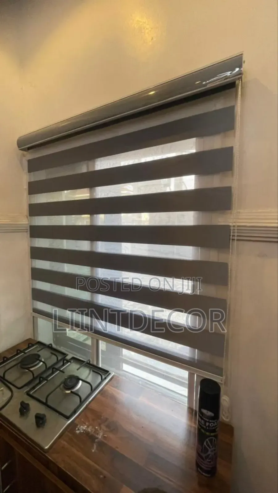 High Grade Grey Day and Night Window Blinds.