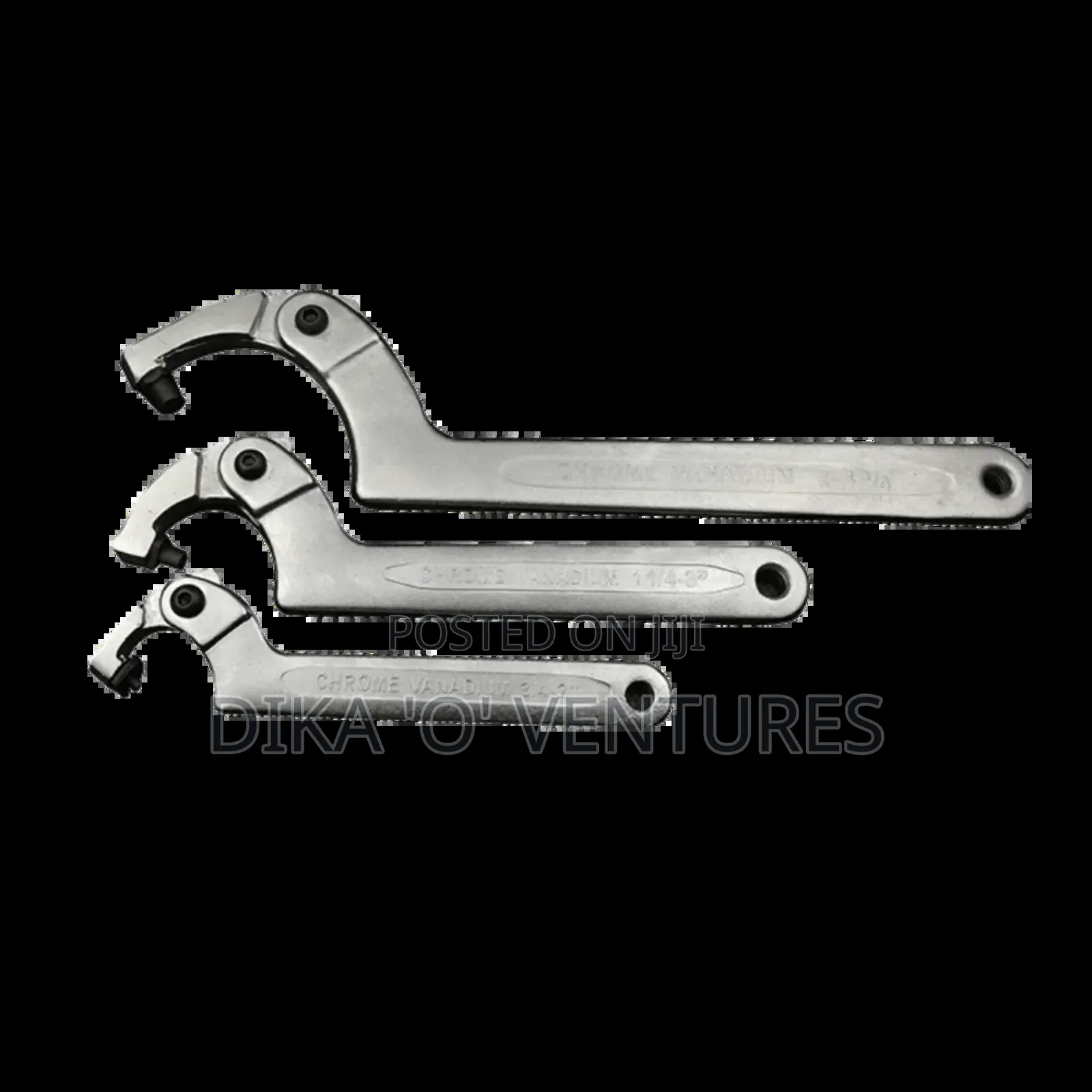 Adjustable Hook Wrench Pin Round Head Wrench C Shape