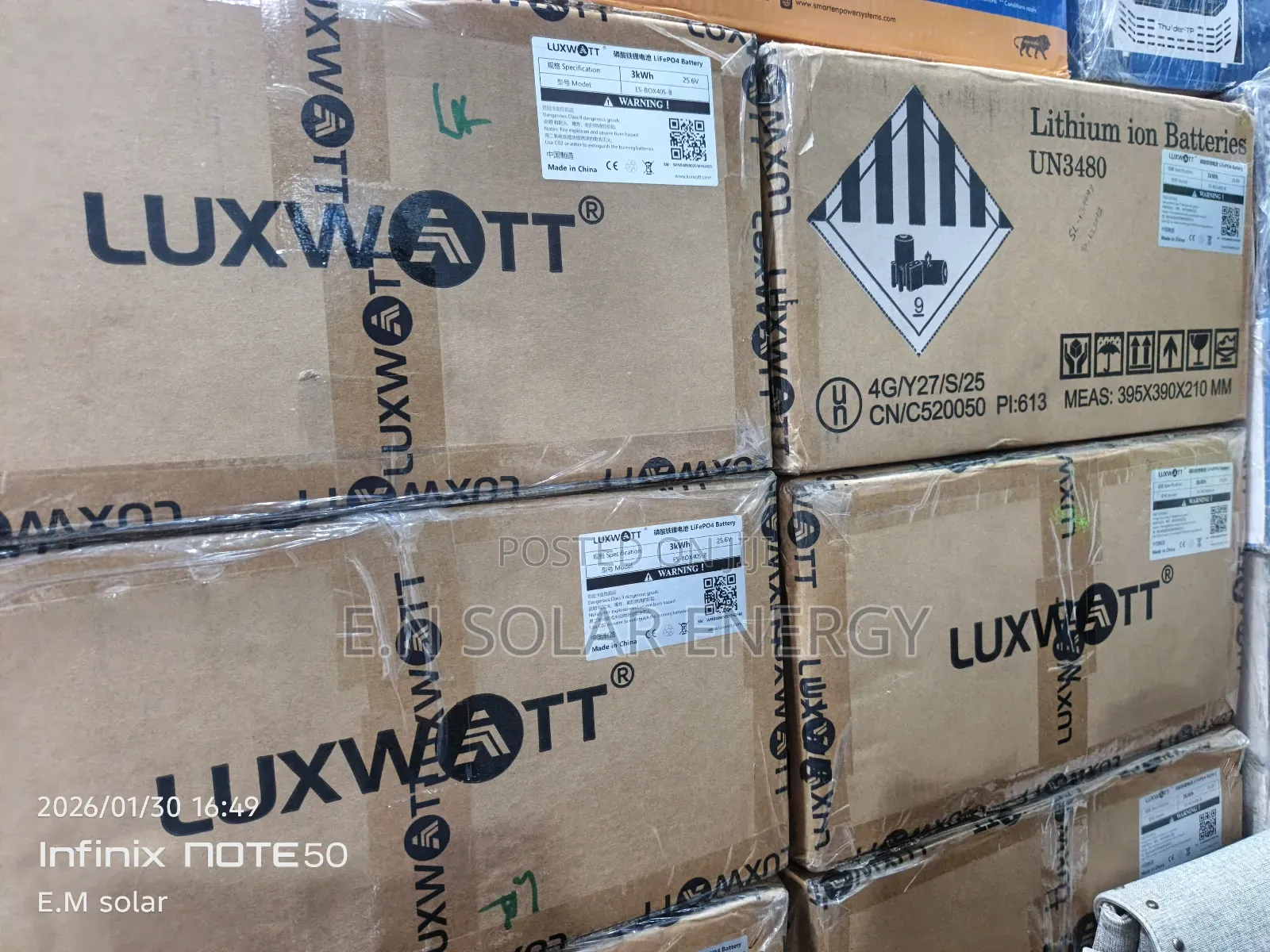 Luxwott 3kwh/24 Volts Lithium Batterie Available Now