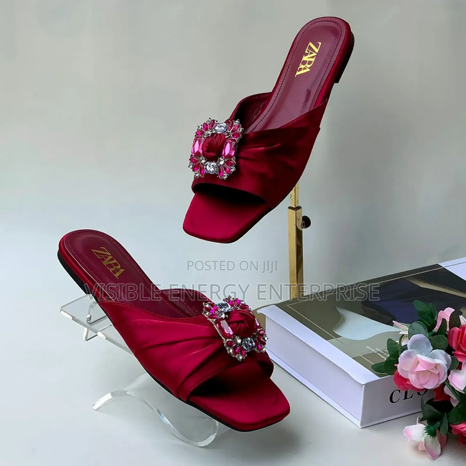 Luxury Zara Satin Mules Flat Shoes