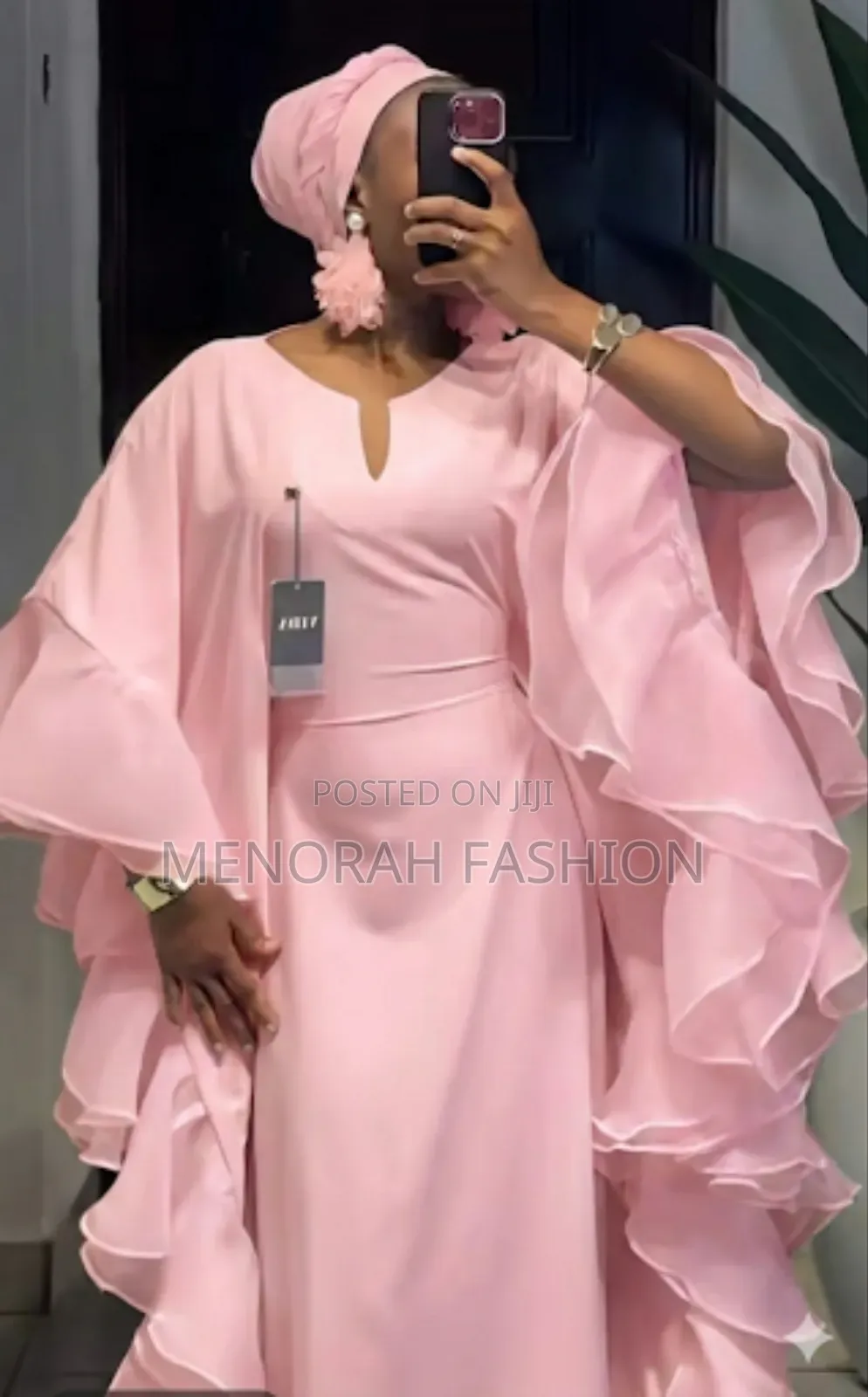 Luxury Wine Silky Dress With Ruffles
