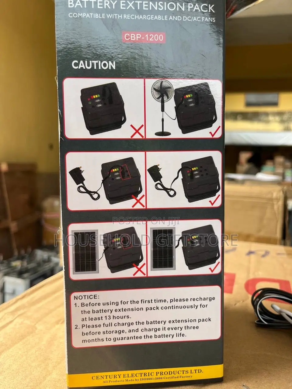Century Battery Extension Pack for Ac and Dc Fan