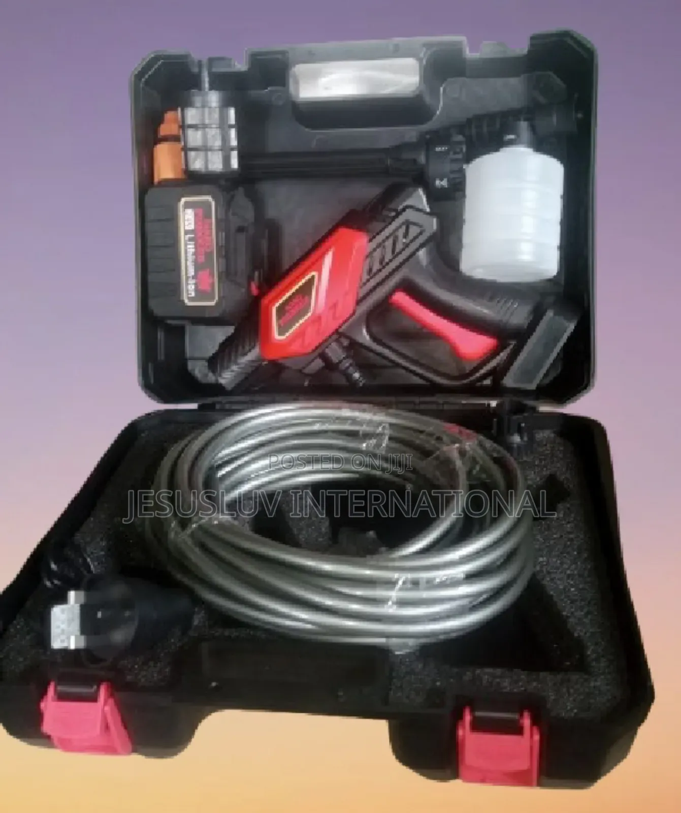 Portable Pressure Washer 24v Battery; 6-in-1 Nozzle for Car Others