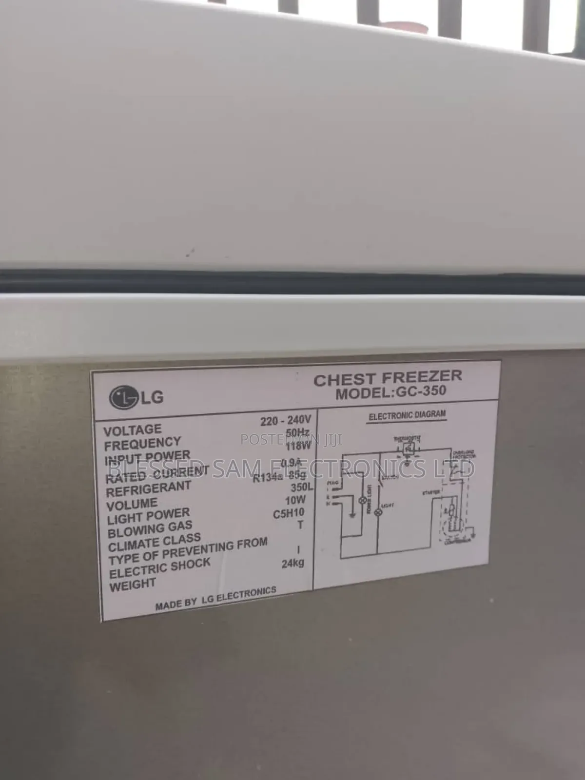 Lg Chest Freezer 350litre In-door Glass Storage Ice Block Maker> 2yrs