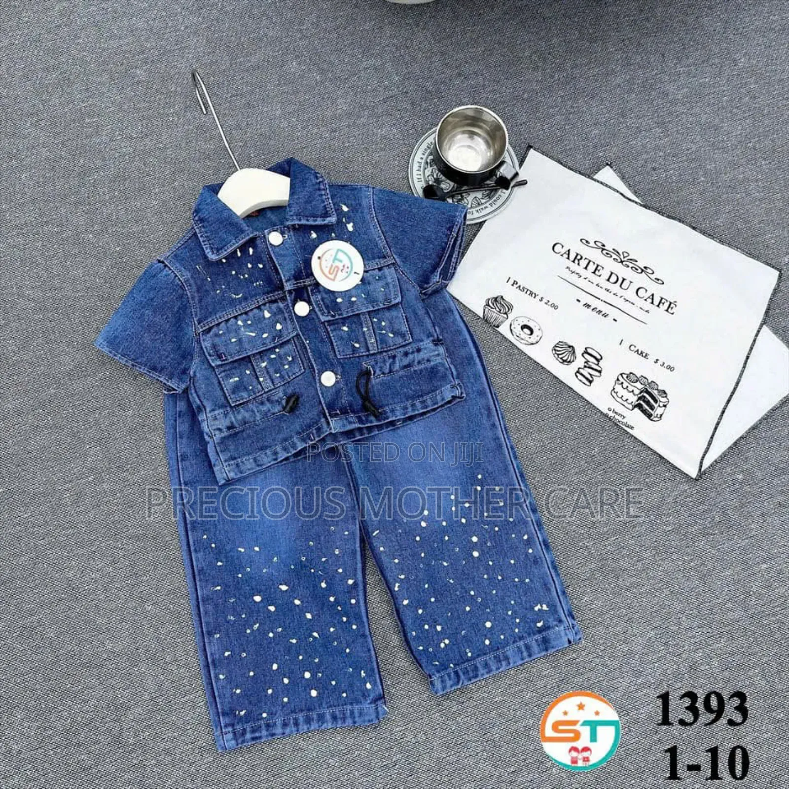 Girl Children Jean Set Jacket Ans Palazzo Jean 2 Pics