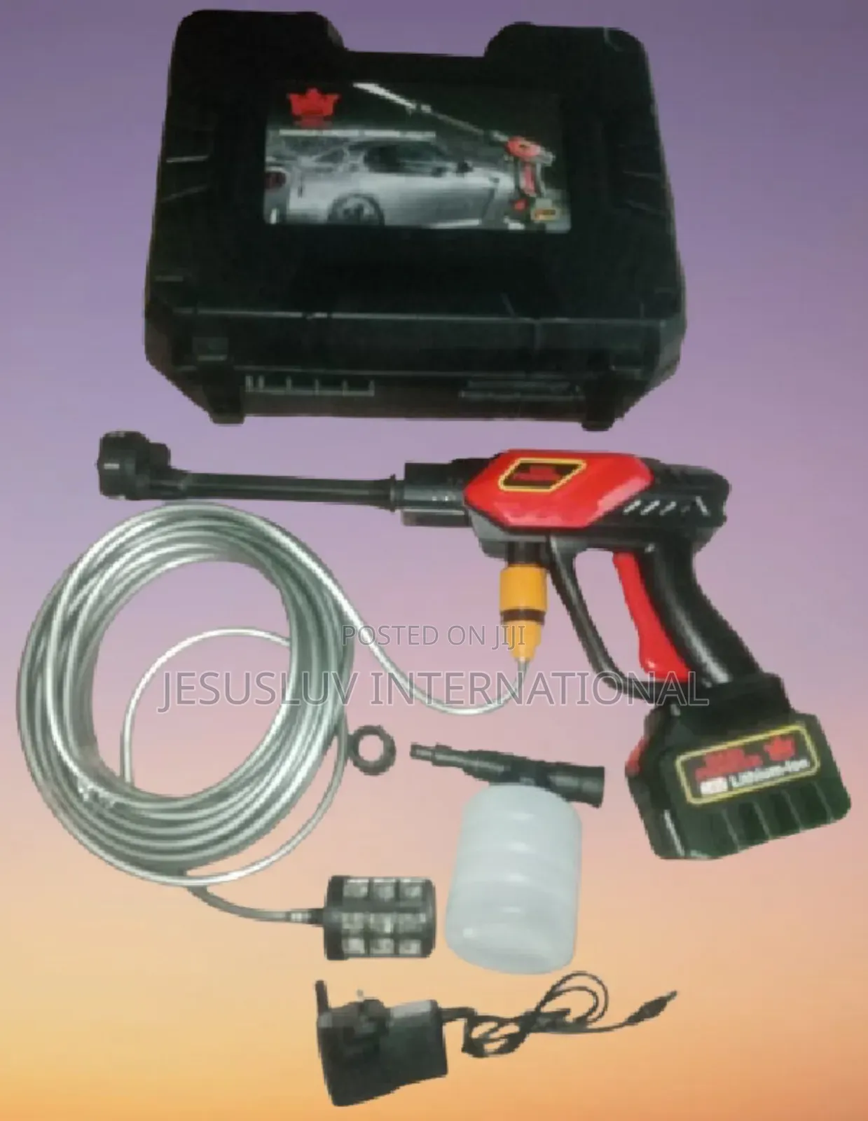 Electric Gun Pressure Washer 24v With 6 In 1 Nozzle For Cars Others