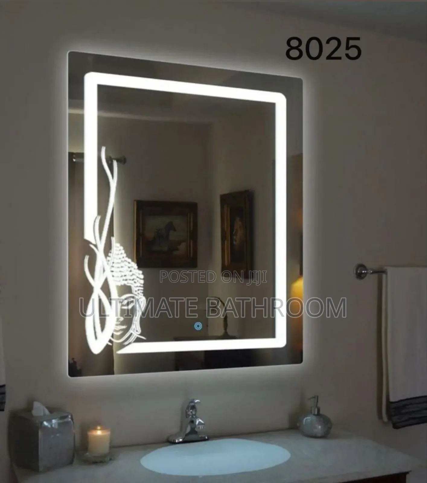 80x60cm Wall Mounted Led Bathroom Mirror