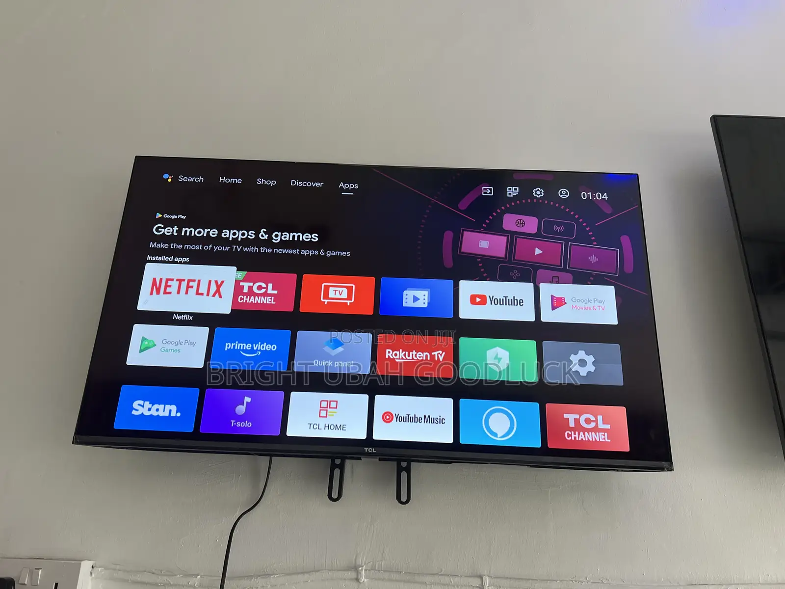 TCL 40 Inches Smart Android Tv With Bluetooth Free Netflix Acct Playst
