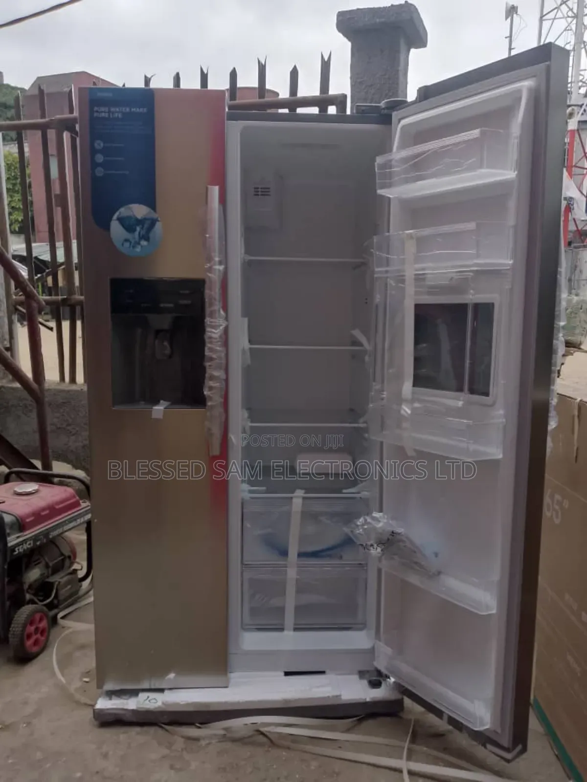 Midea 490 Lside By Side Fridge With Dispenser & Ice Cube Mdrs678fgfo2