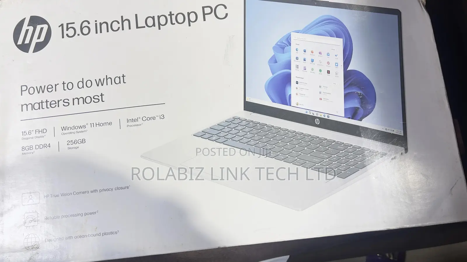 New Laptop HP 15 8GB Intel Core i3 SSD 256GB