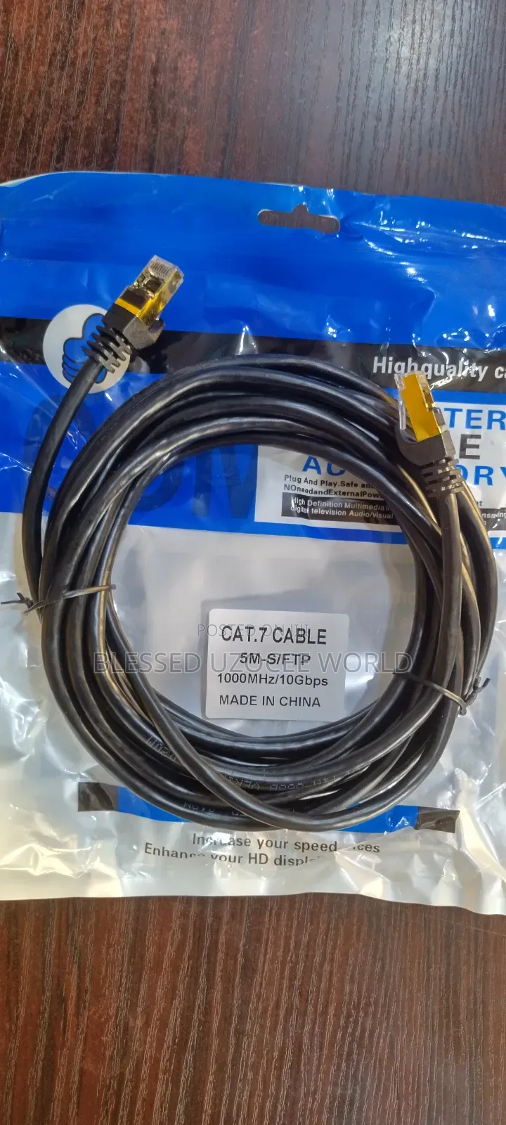 5m Cat 7 Ethernet Rj45 Network 10gbps High-speed Cable For Strong Data