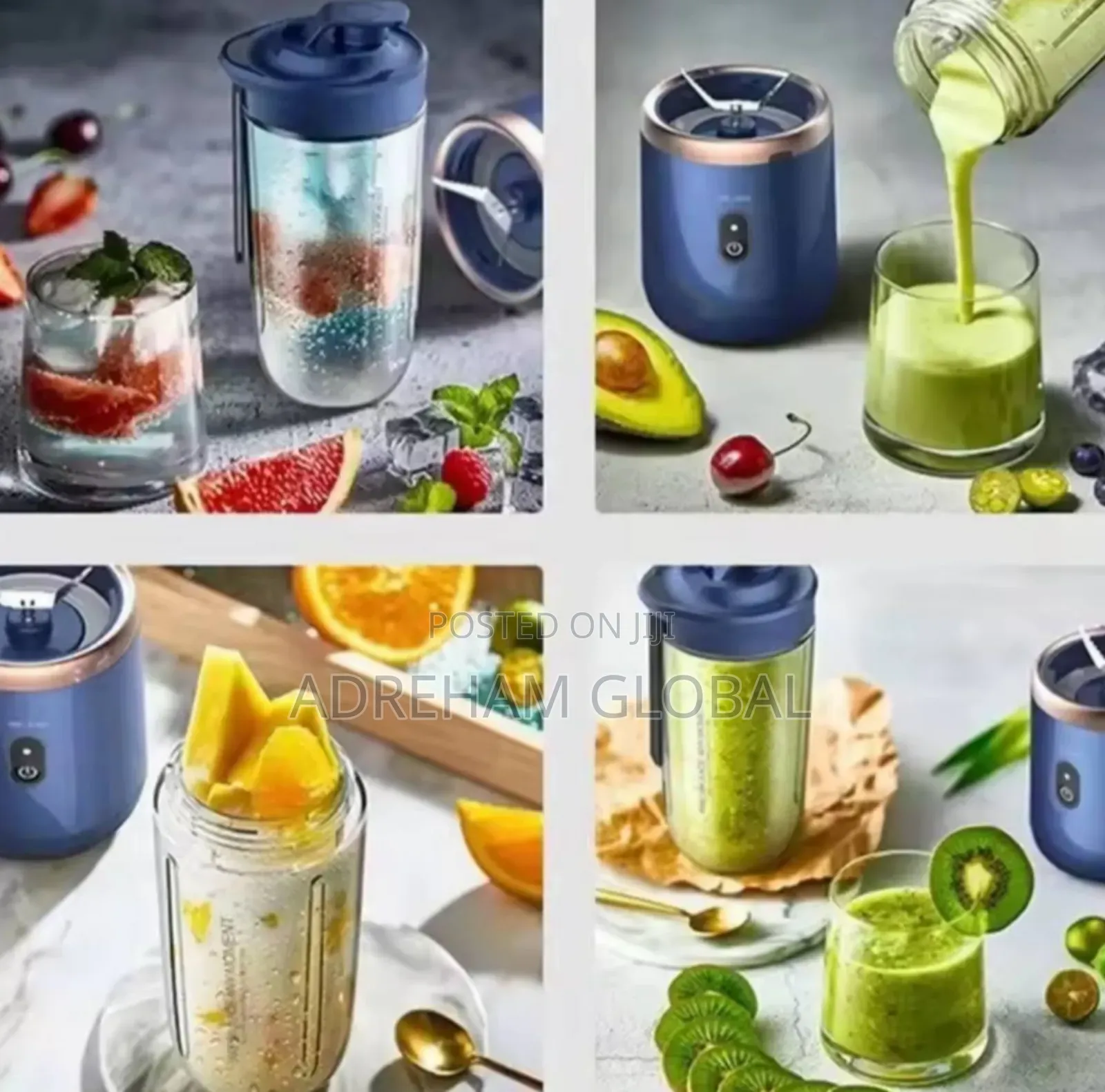 Portable Juice Blender Rechargeable Juicer 6-Blade Juice Cup Smoothie