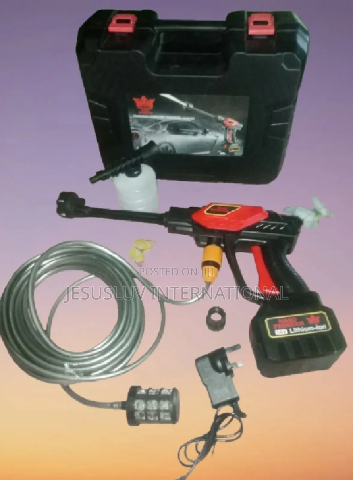 Car Pressure Washer With Big Powerful 24v Battery 6-in-1 Nozzles