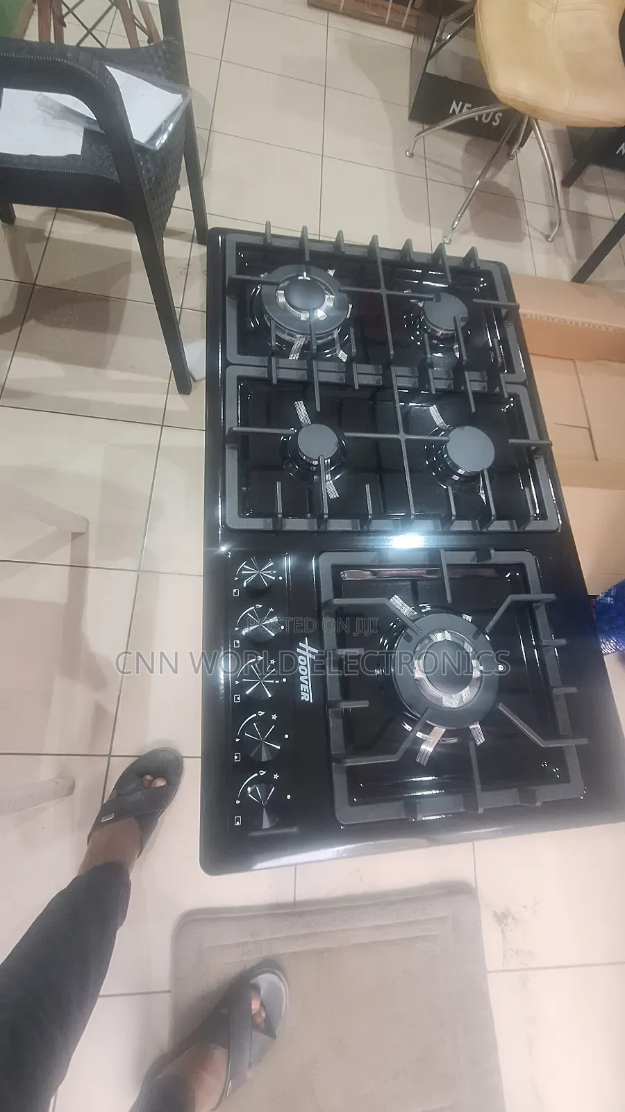 New Hoover Metal Black Cabinet Gas 5burners Automatic Made In Turkey