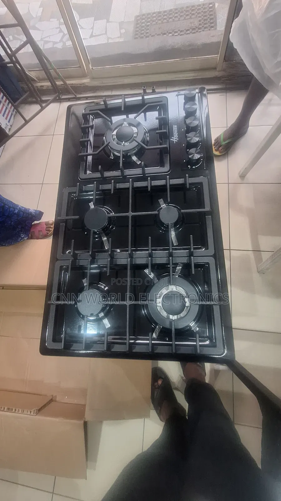 New Hoover Metal Black Cabinet Gas 5burners Automatic Made In Turkey