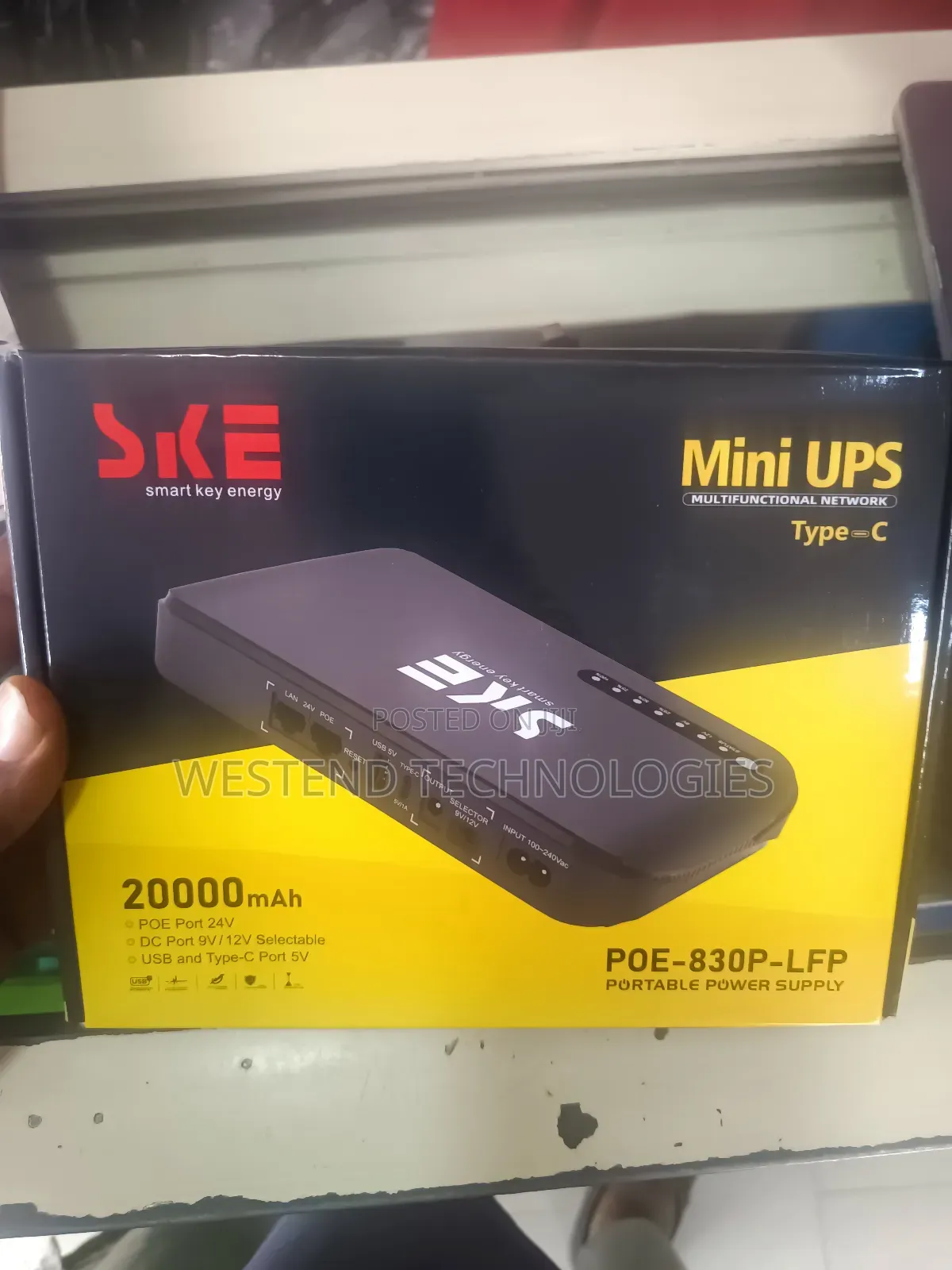 Mini Ups Poe Power Bank for Router, Camera, Ps, Monitor, Pos iPad Etc