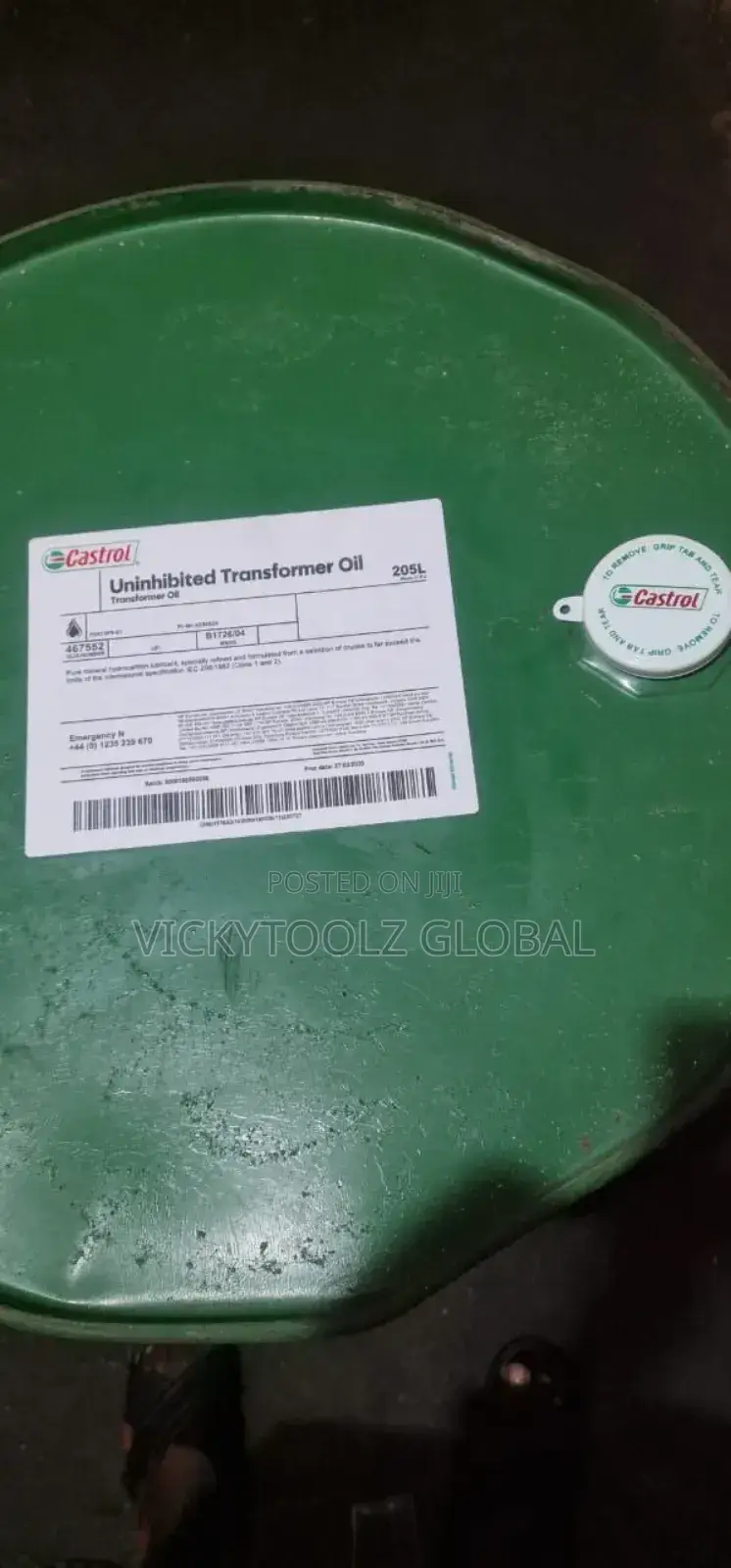 Castrol Uninhibited Transformer Oil 205l