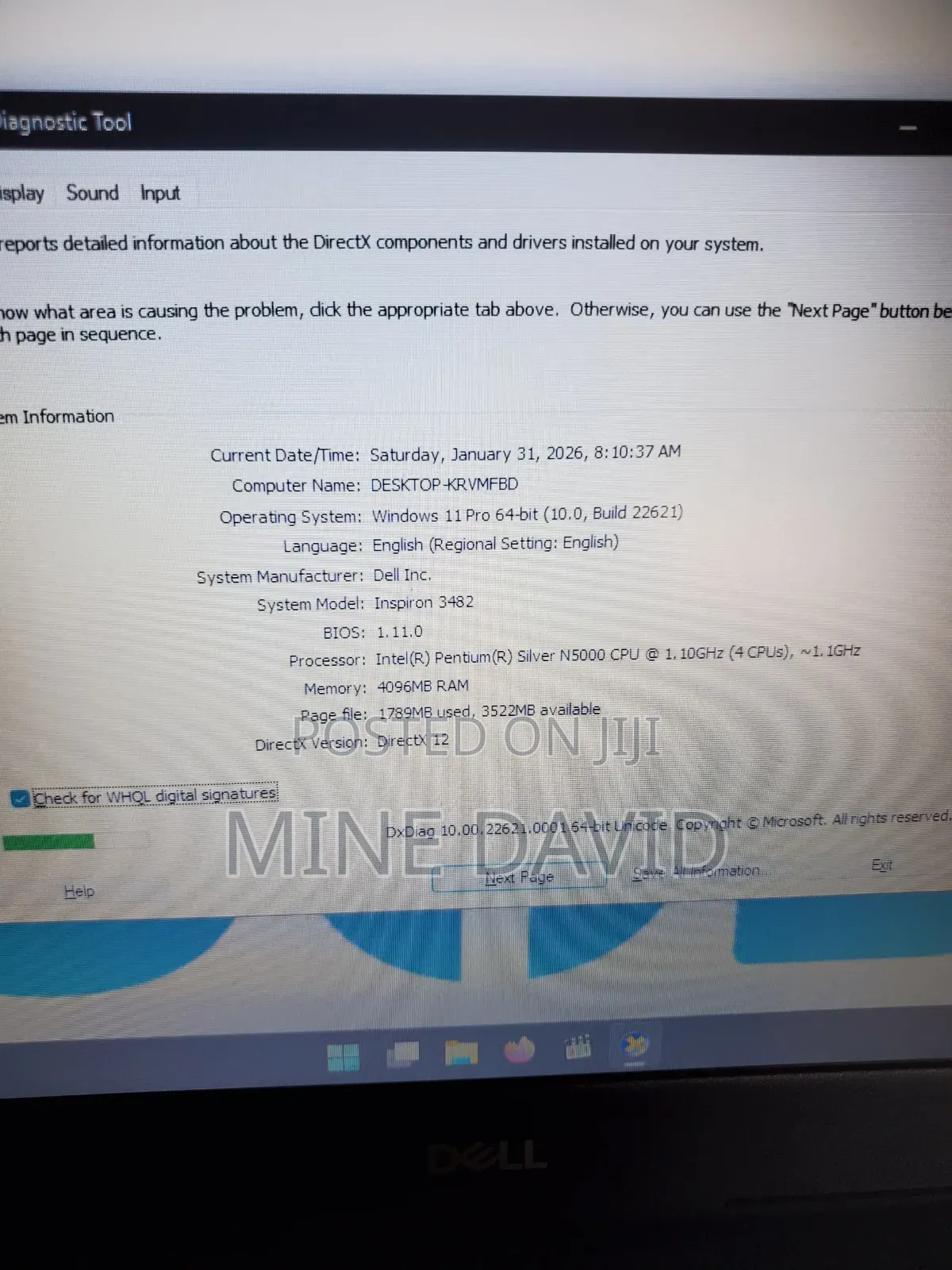 Laptop Dell Inspiron 3542 4GB Intel Pentium HDD 320GB