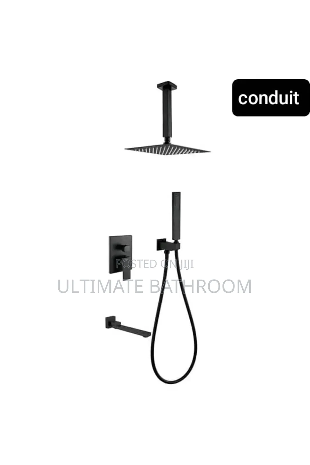 5ways Conduit Shower Mixer With Ceiling Mounted Shower Pole