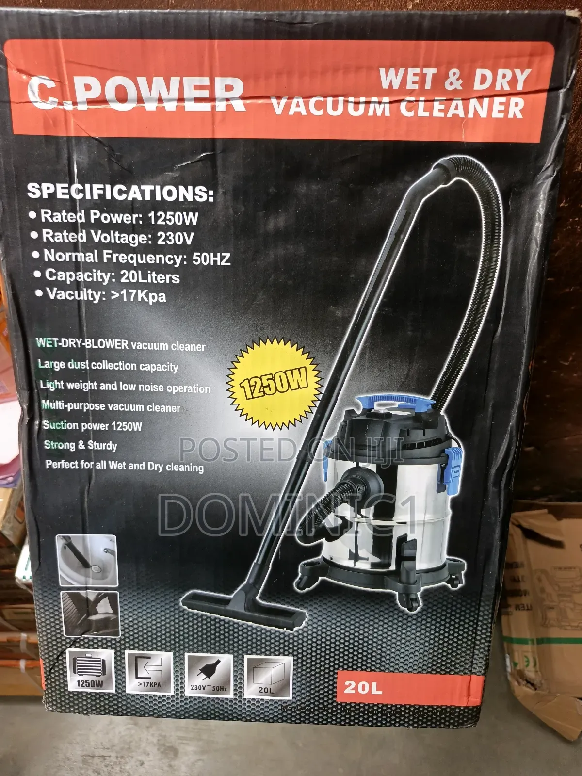 The C.Power Wet & Dry Vacuum Cleaner 20l