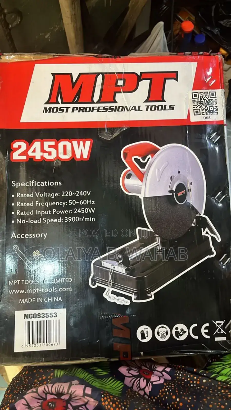 MPT 14” Cut-Off Saw 2450w – Heavy Duty Metal Chop Saw