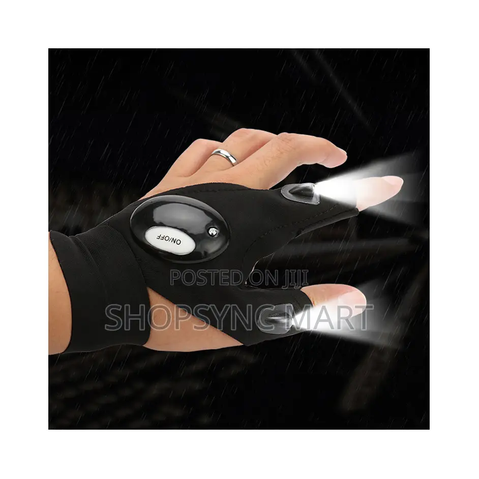 Led Work Gloves With Built-in Finger Lights