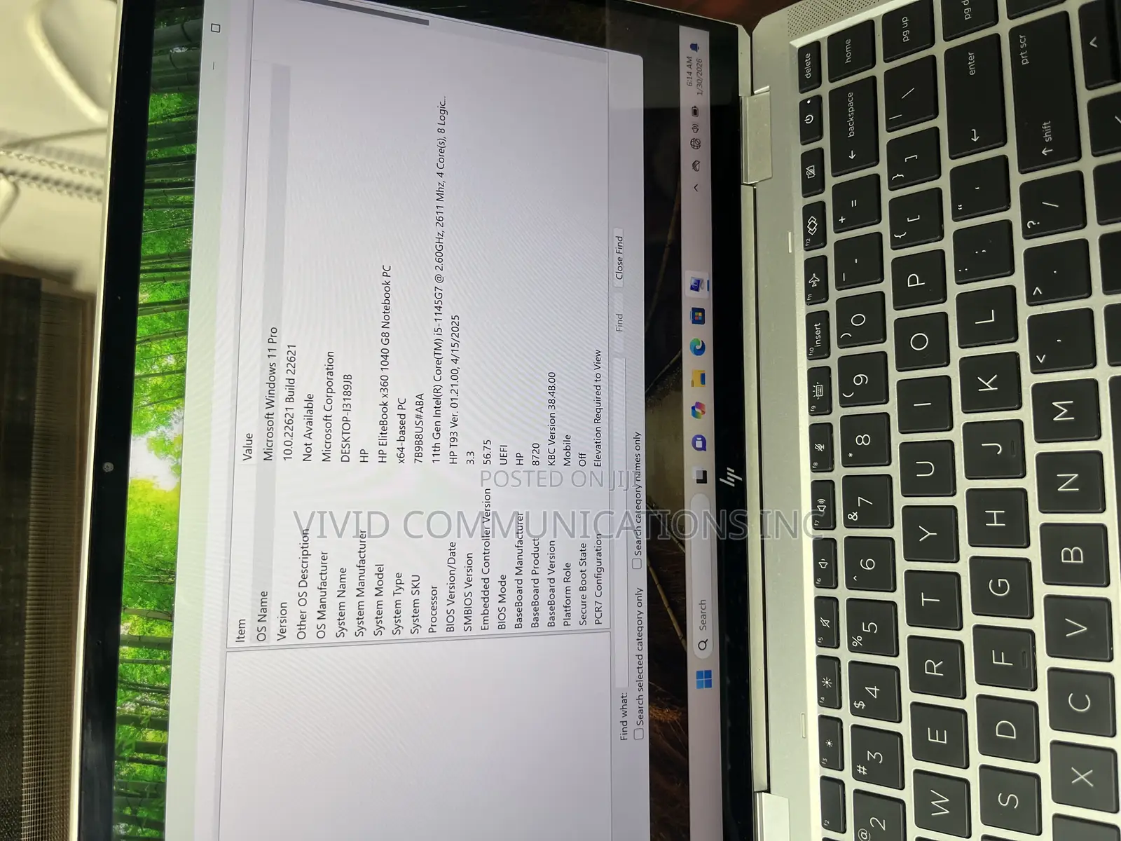 Laptop HP EliteBook 1040 G8 16GB Intel Core I5 SSD 256GB