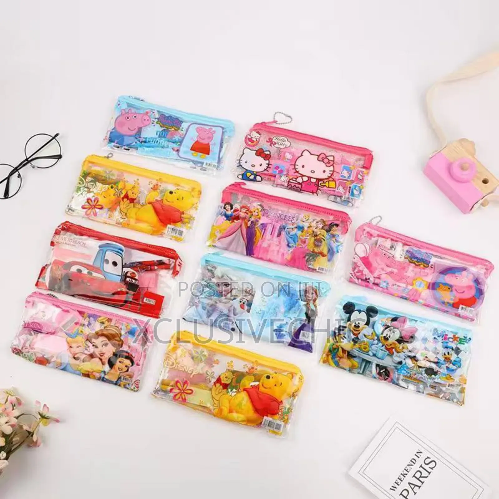 Cartoon Transparent Stationery Bag for Kids