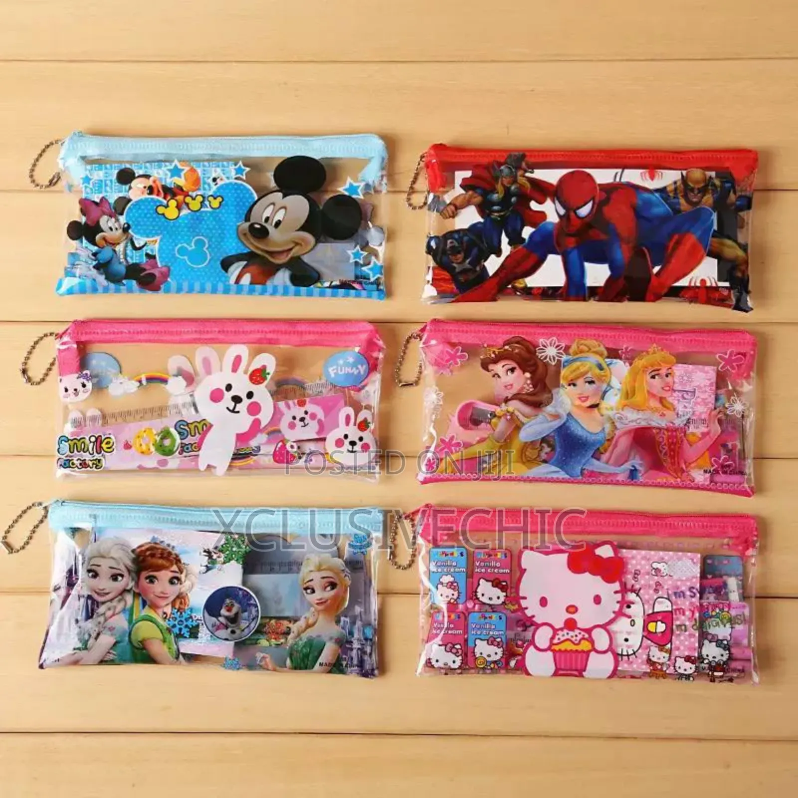 Cartoon Transparent Stationery Bag for Kids