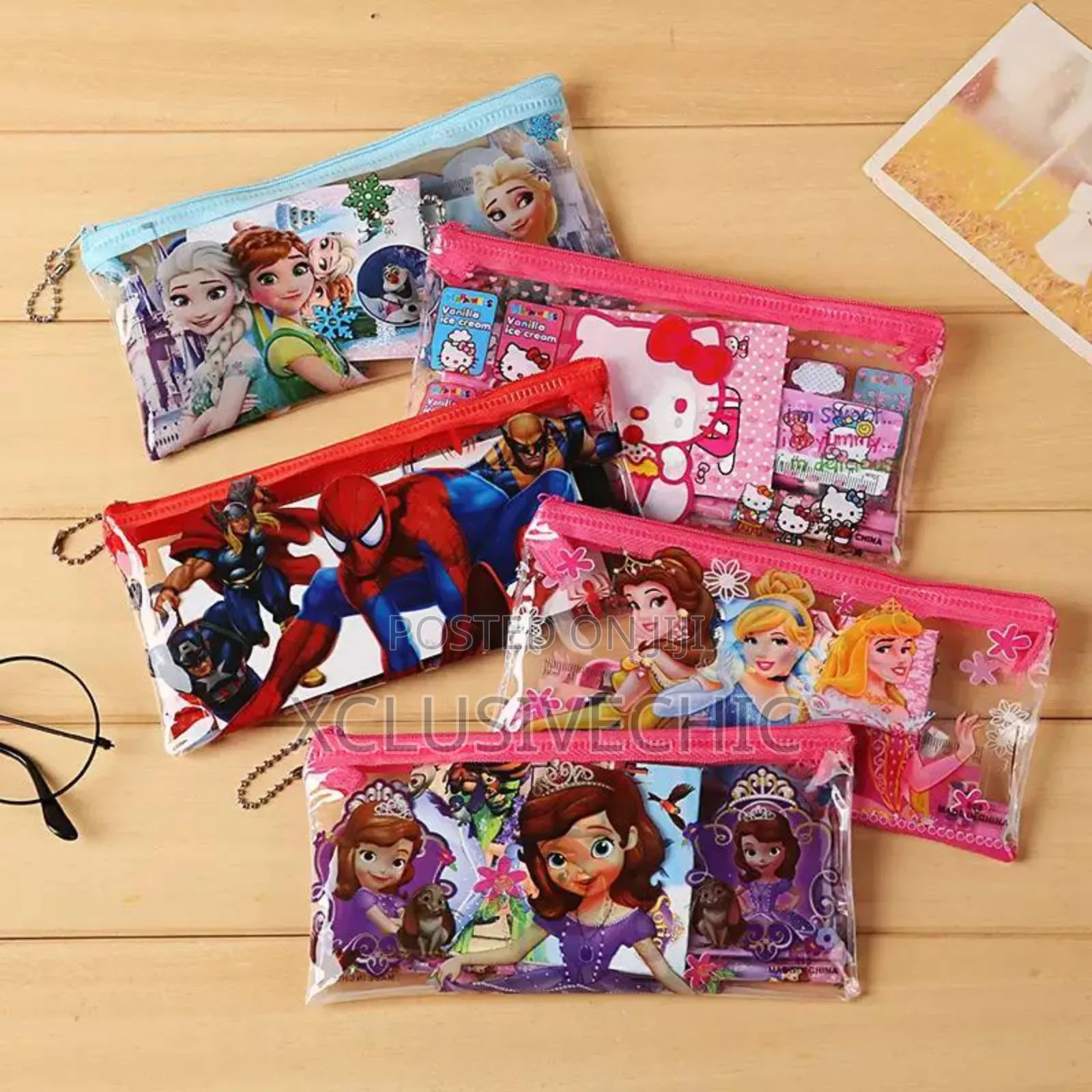 Cartoon Transparent Stationery Bag for Kids