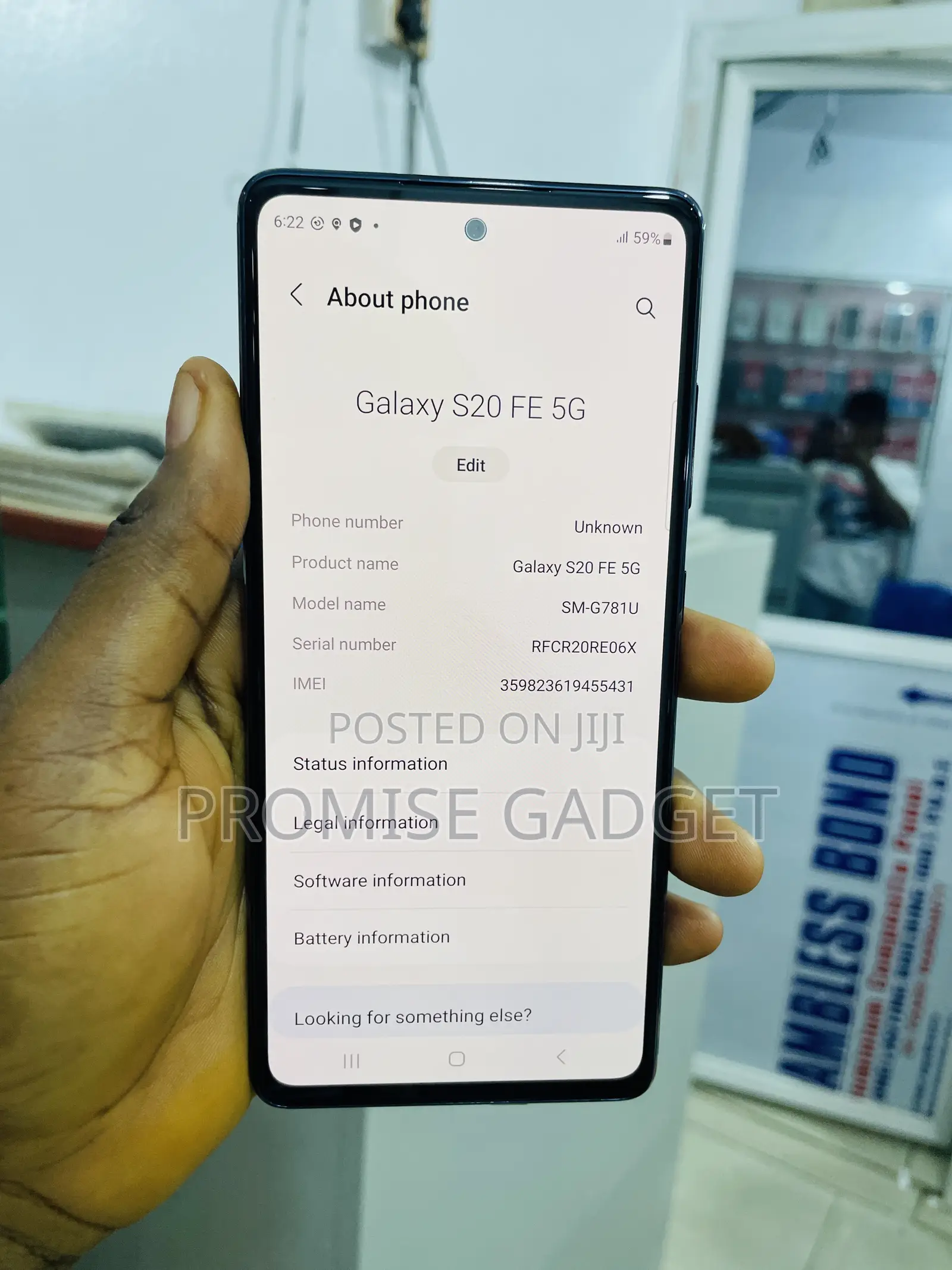 Samsung Galaxy S20 FE 5G 128 GB Blue